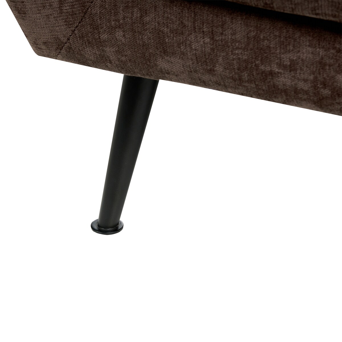 Sofa dla 2 osób EIBY Szenil Ciemnobrązowy