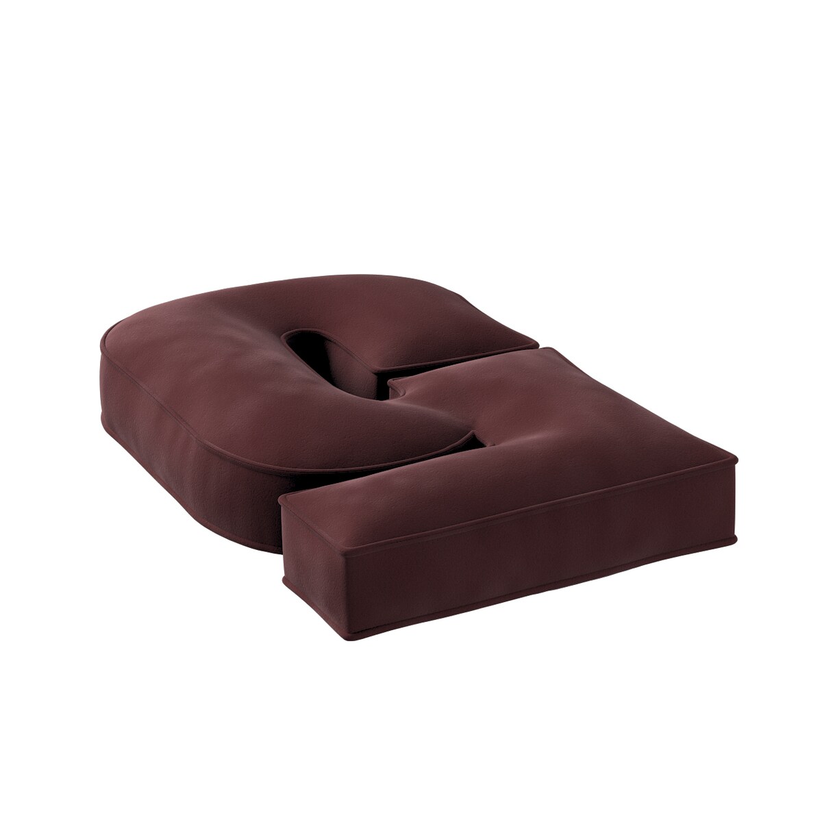 Poduszka Cyferka 5, bordowy, 25 x 40 cm, Posh Velvet