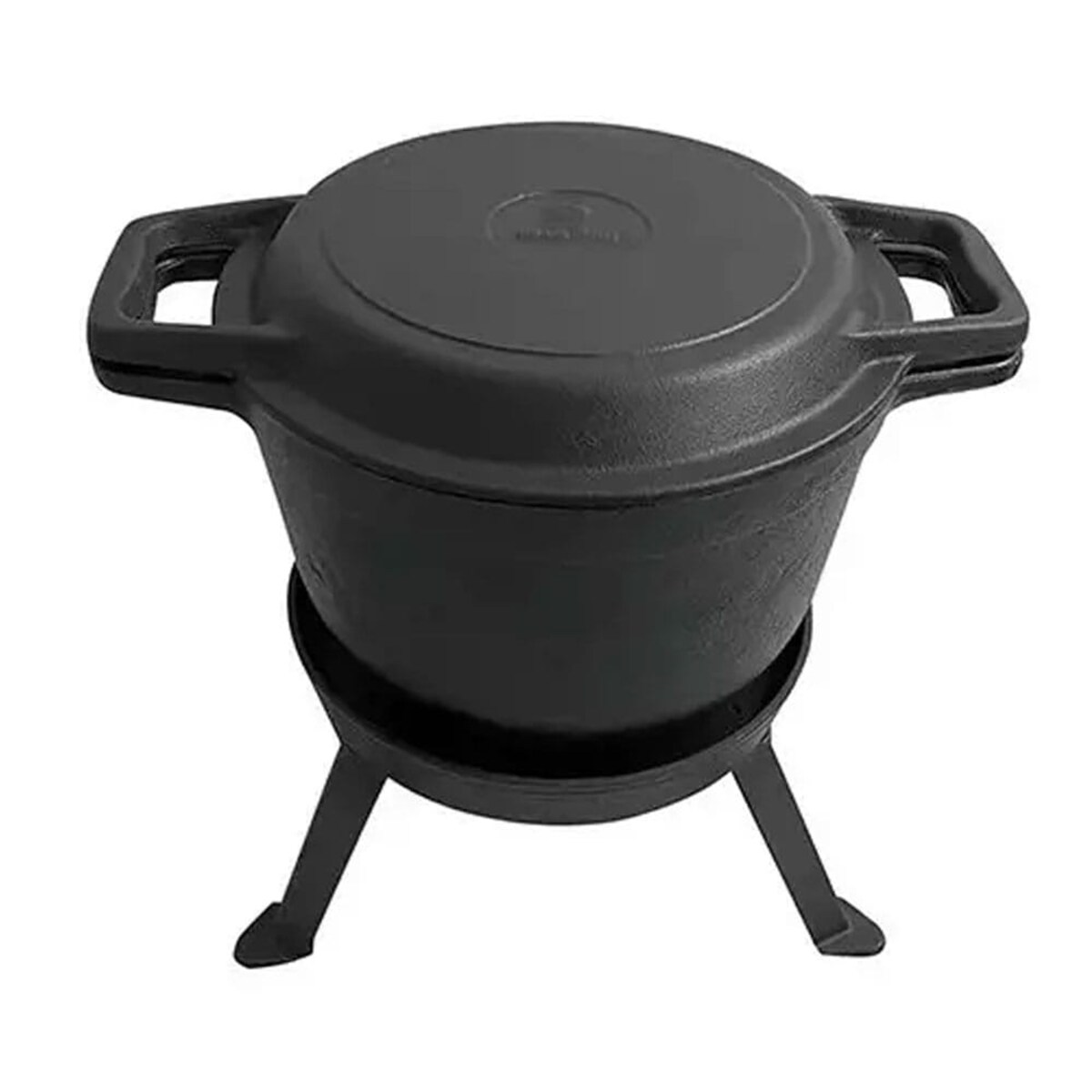 Kociołek żeliwny myśliwski 8.0L z patelnią grill 2 w 1 KINGHOFF