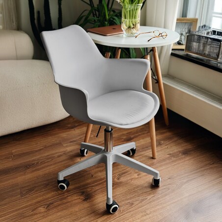 Krzesło obrotowe eleganckie INEZ szare