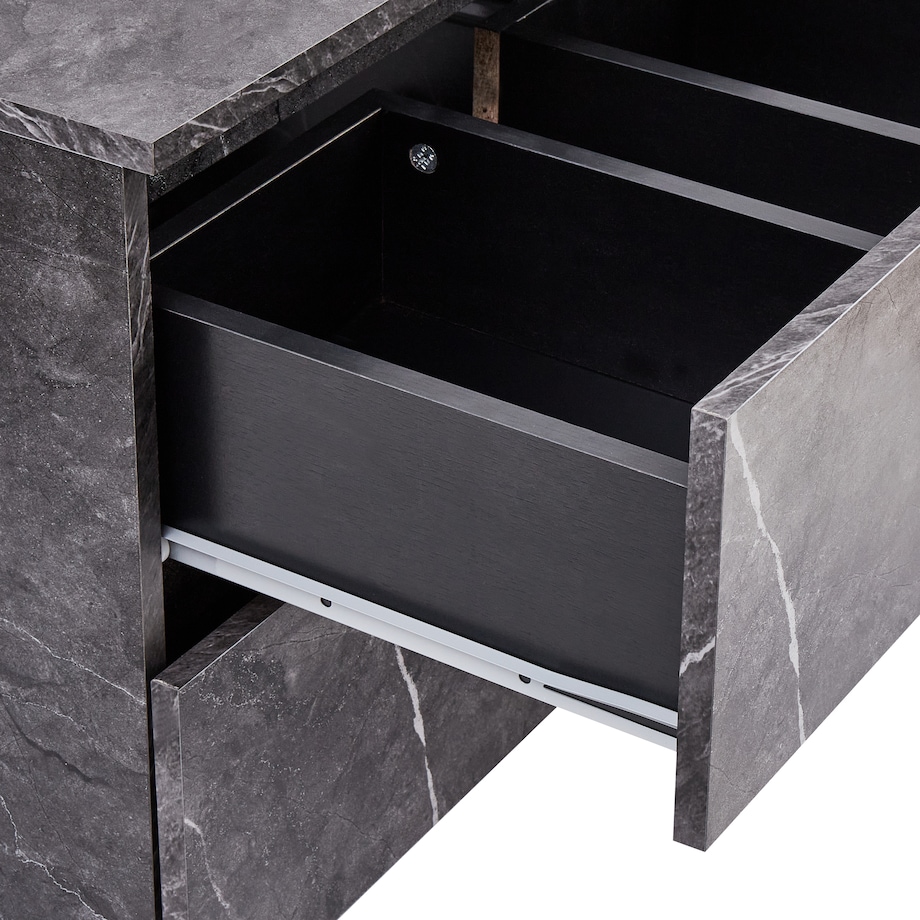 Szafka łazienkowa wisząca pod umywalkę SERRA 60 cm Czarny marmur