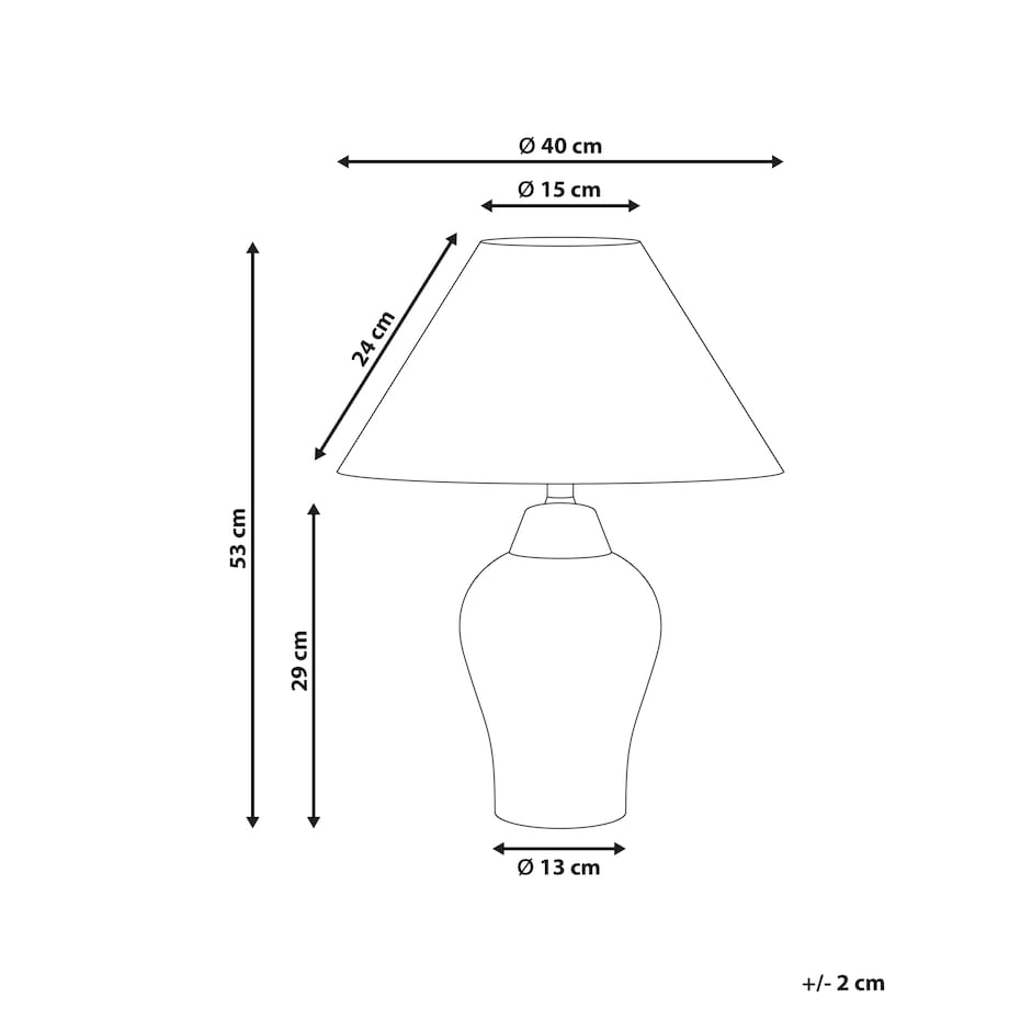 Lampa stołowa MORACA Porcelana Biały/ niebieski