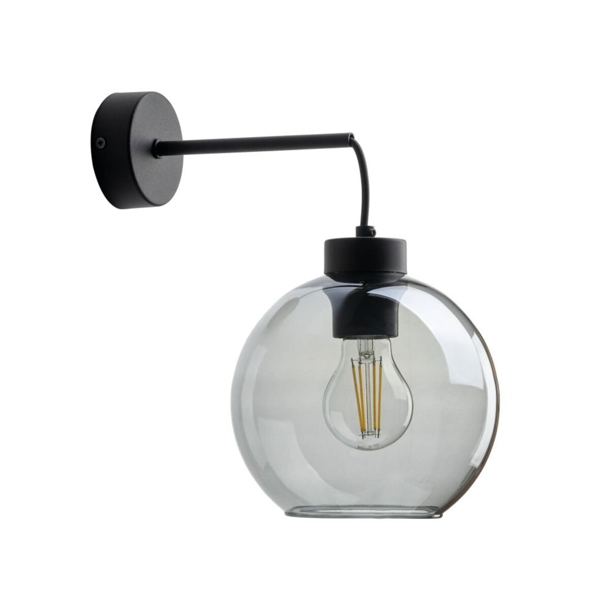 Kinkiet ścienny TK Lighting CUBUS 10243 grafitowy/czarny E27 nowoczesny stalowy do salonu i sypialni
