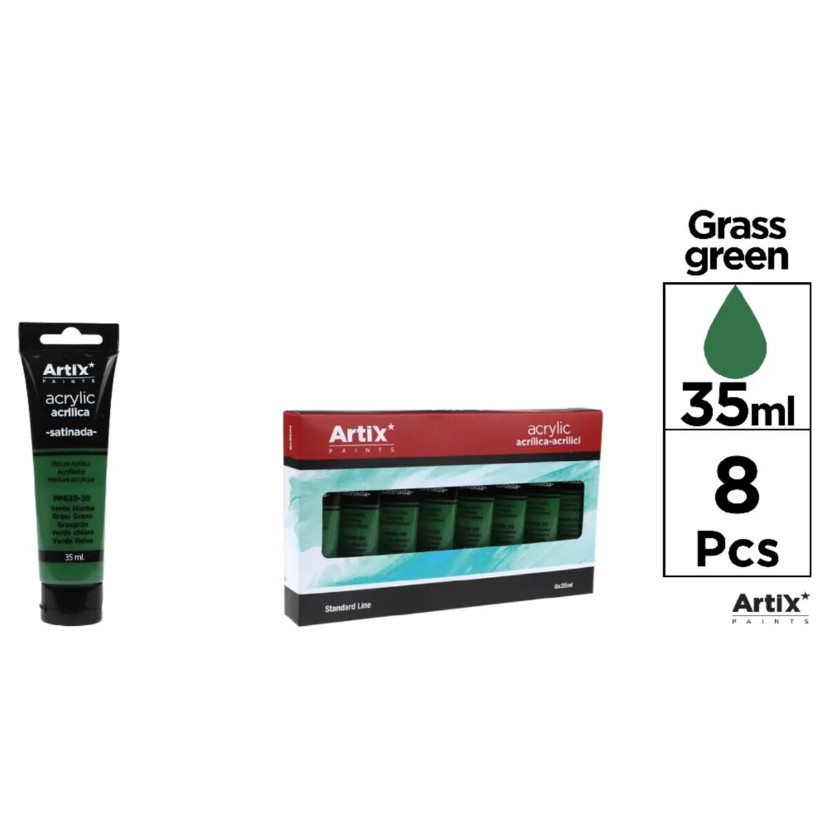 farba akrylowa grass green artix pp639-20 35ml