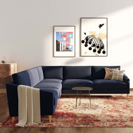 Karoto sofa narożna uniwersalna Granatowa