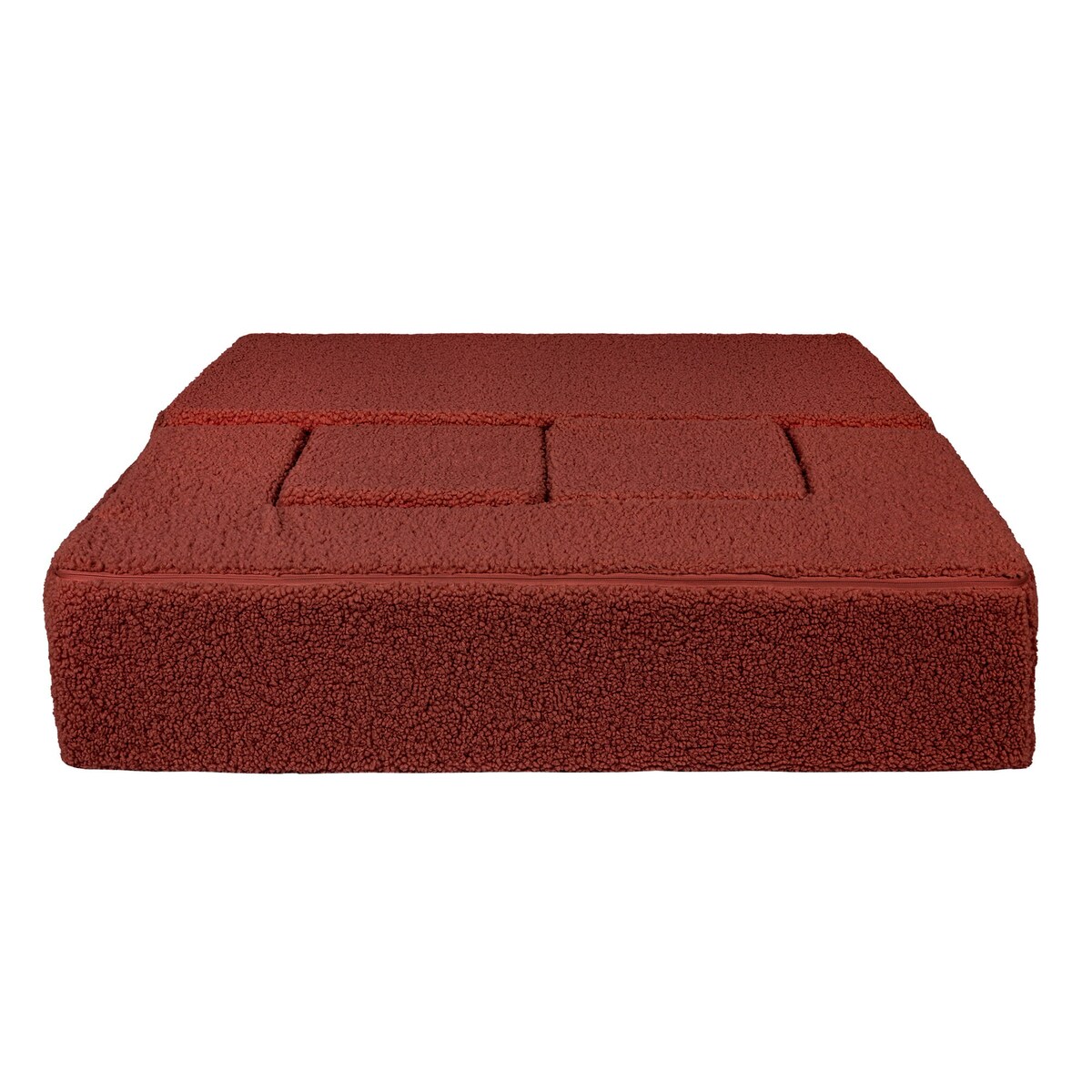 Piankowa Sofa Kostka dla Dzieci - Sofa do Pokoju Dziecięcego, Bearly, Brązowa