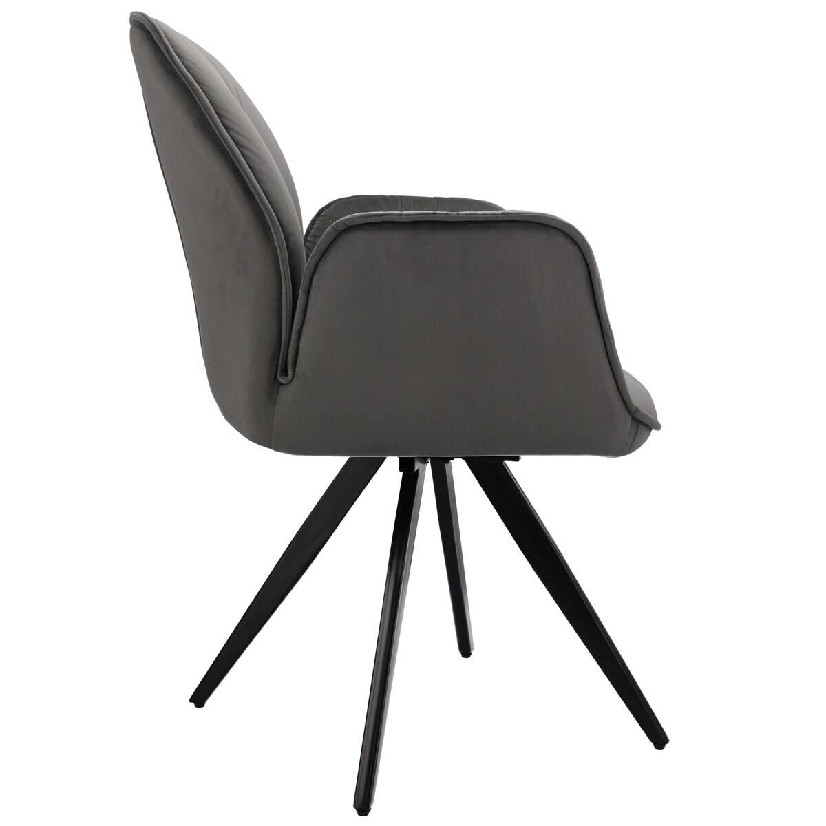 Krzesło welurowe obrotowe PERLA szare