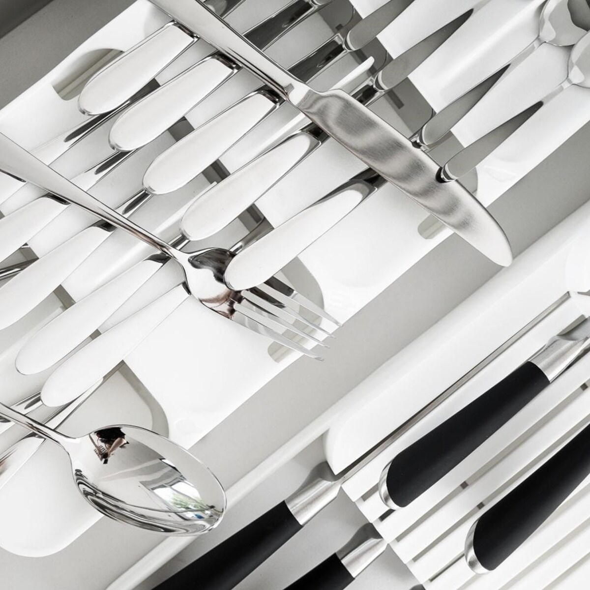 Organizer Wkład do Szuflady na sztućce Biały 39 x 17 x 5,5 cm