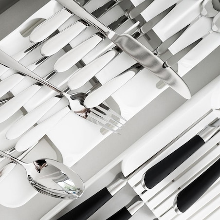 Organizer Wkład do Szuflady na sztućce Biały 39 x 17 x 5,5 cm