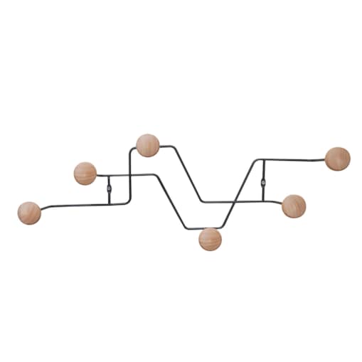 Wieszak ścienny ZIG ZAG, 21 x 8,5 cm
