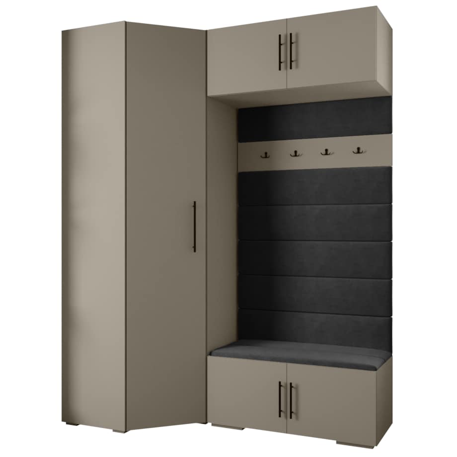 Garderoba do przedpokoju INOVA 3 Z21 kaszmir+czarny+manila18