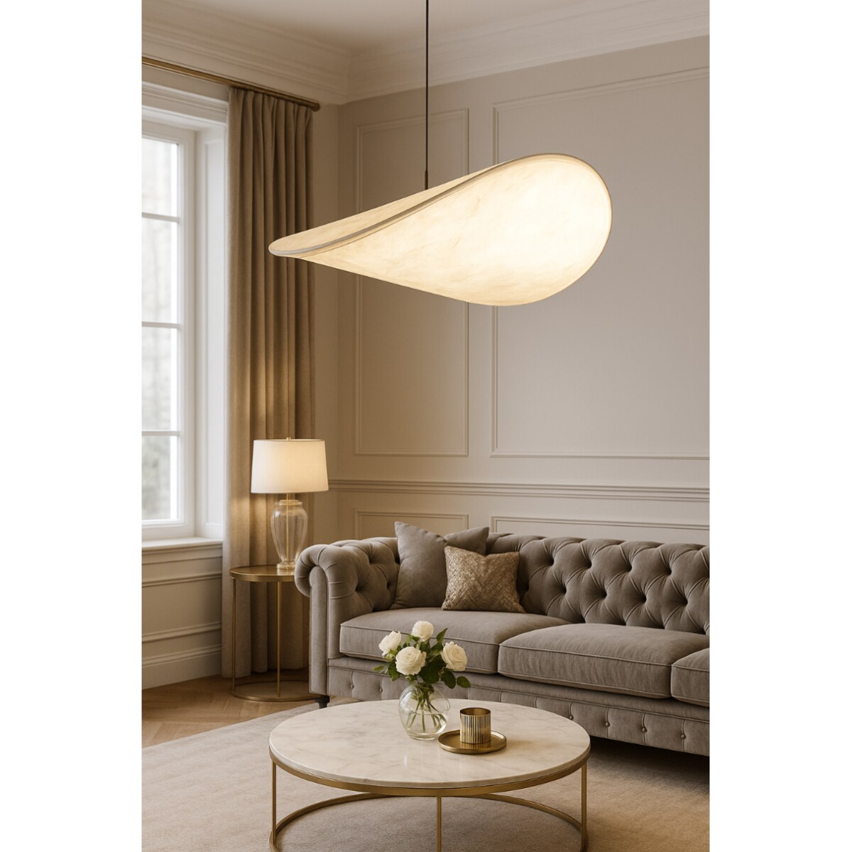 LAMPA WISZĄCA HIKARI L BIAŁA