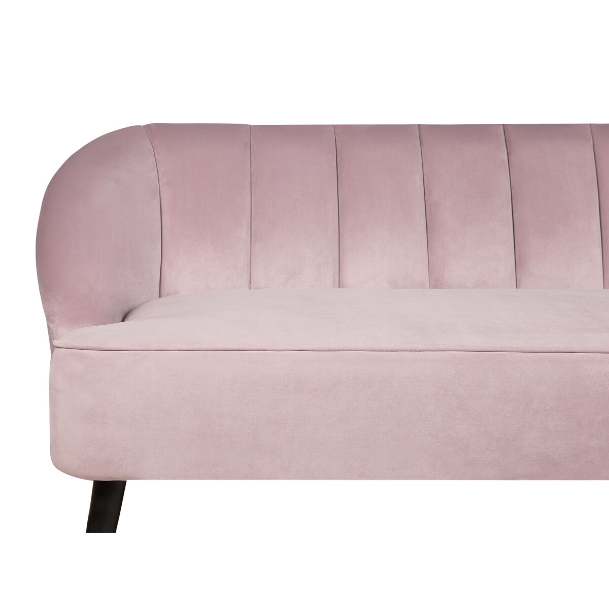 Sofa 3-osobowa welurowa różowa ALSVAG