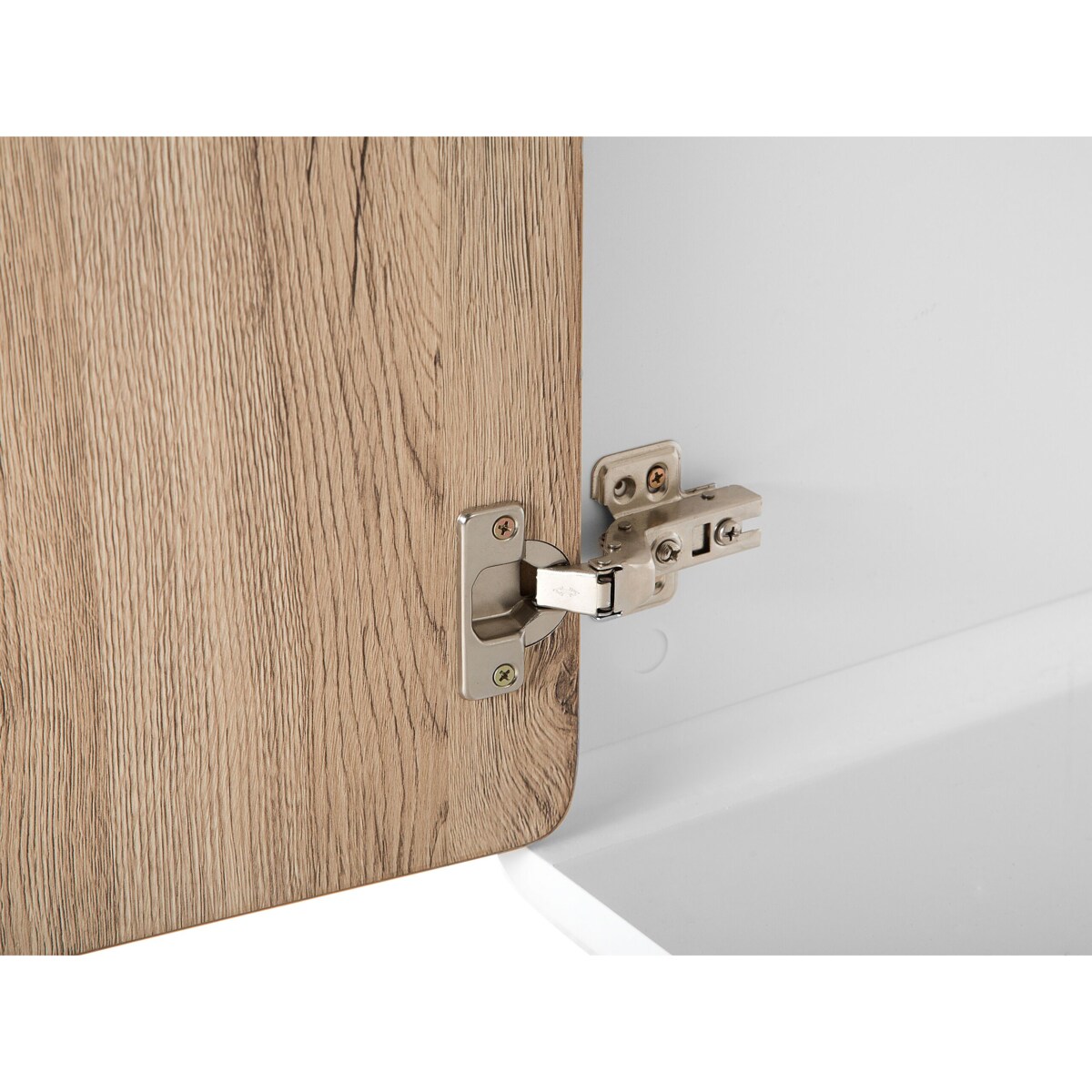 Szafka dwudrzwiowa jasne drewno z białym MILO