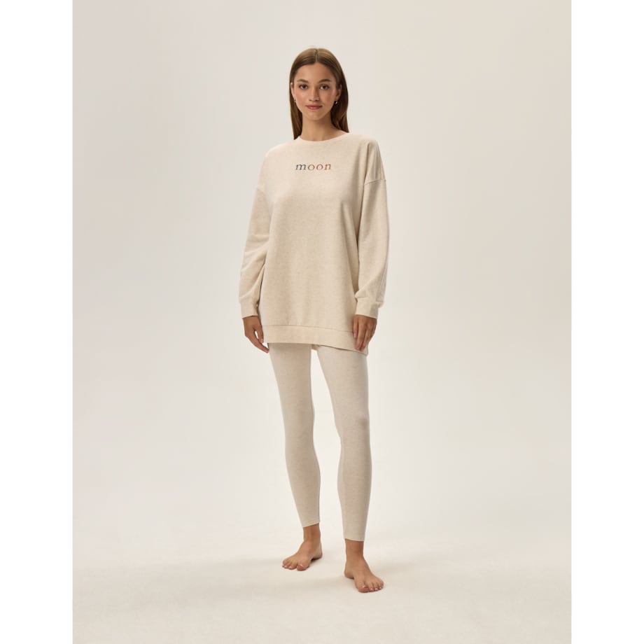 Piżama Fune 41870-80X Beżowy Beżowy, L