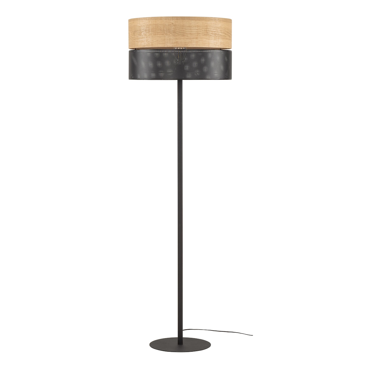 Lampa podłogowa TK Lighting NICOL 55123 beżowo-czarna E27 159 cm nowoczesna do salonu i sypialni