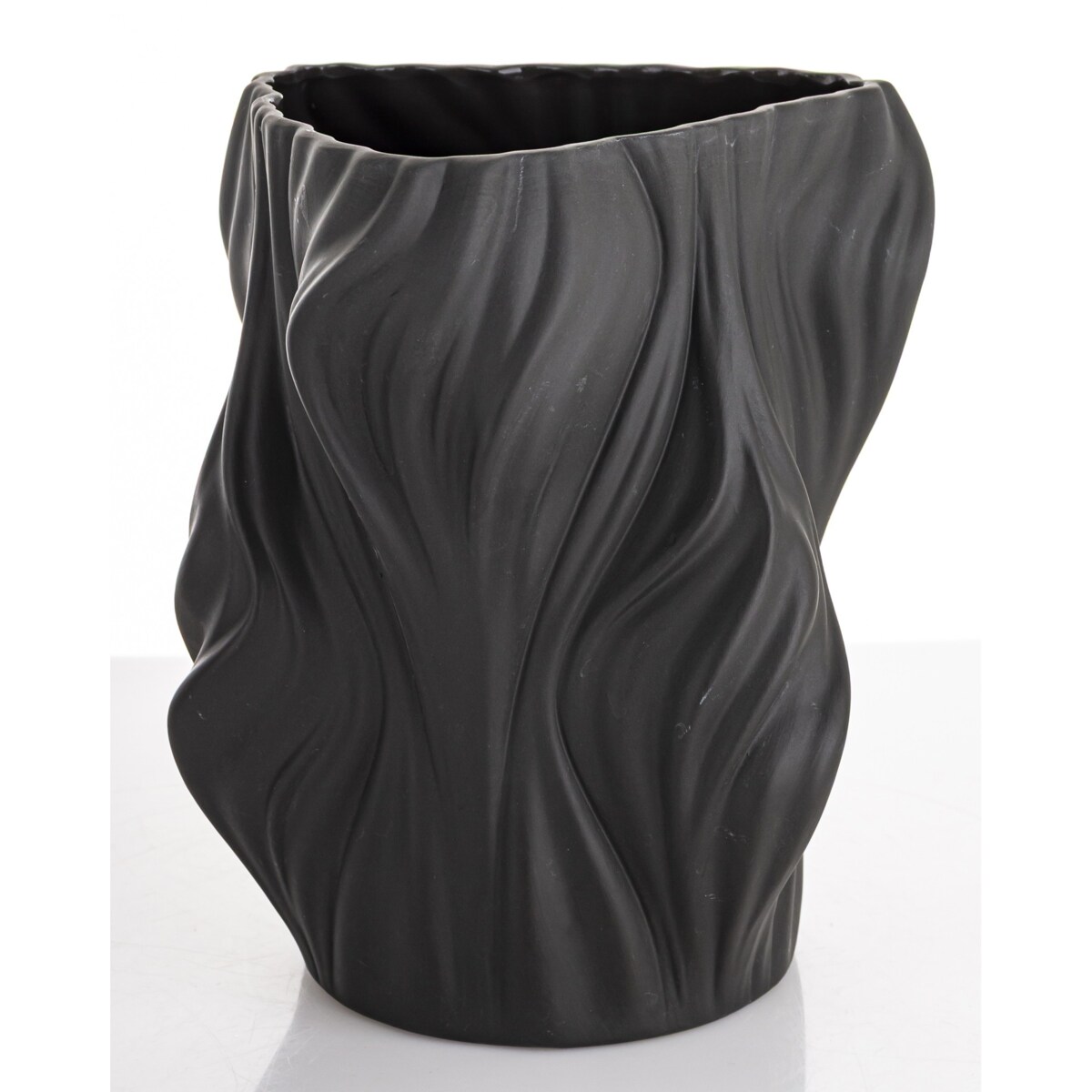 Wazon porcelanowy 20,5x16,5x16,5 cm IRREGULAR czarny