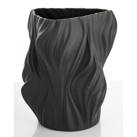 Wazon porcelanowy 20,5x16,5x16,5 cm IRREGULAR czarny
