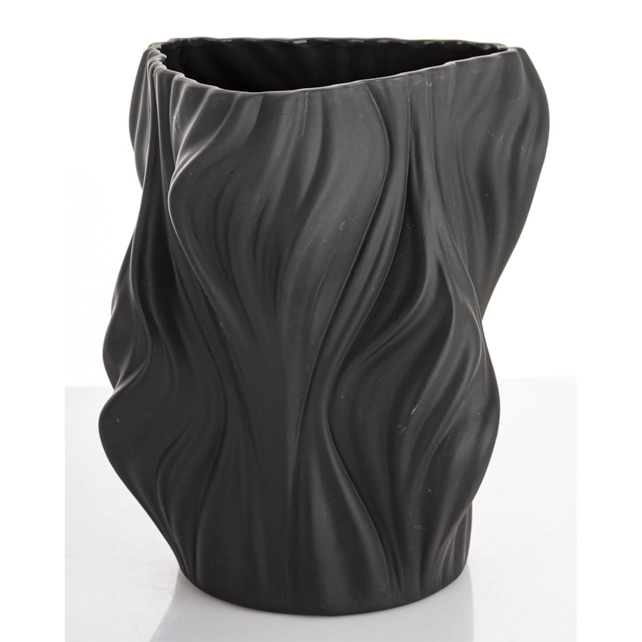 Wazon porcelanowy 20,5x16,5x16,5 cm IRREGULAR czarny