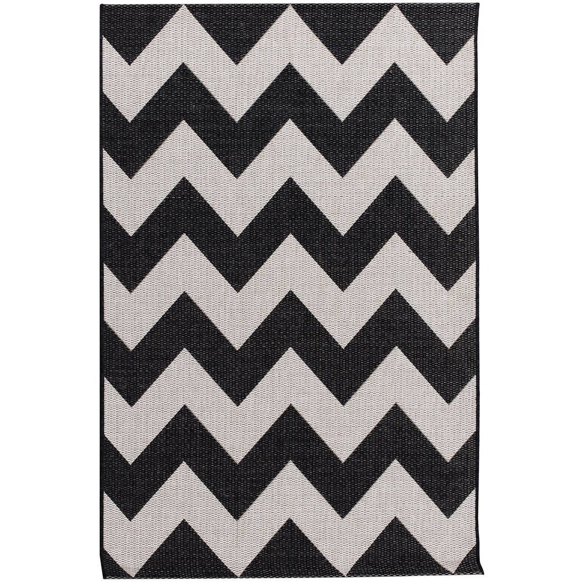 Dywan Modern Chevron black/wool 67x130cm, 67 x 130 cm