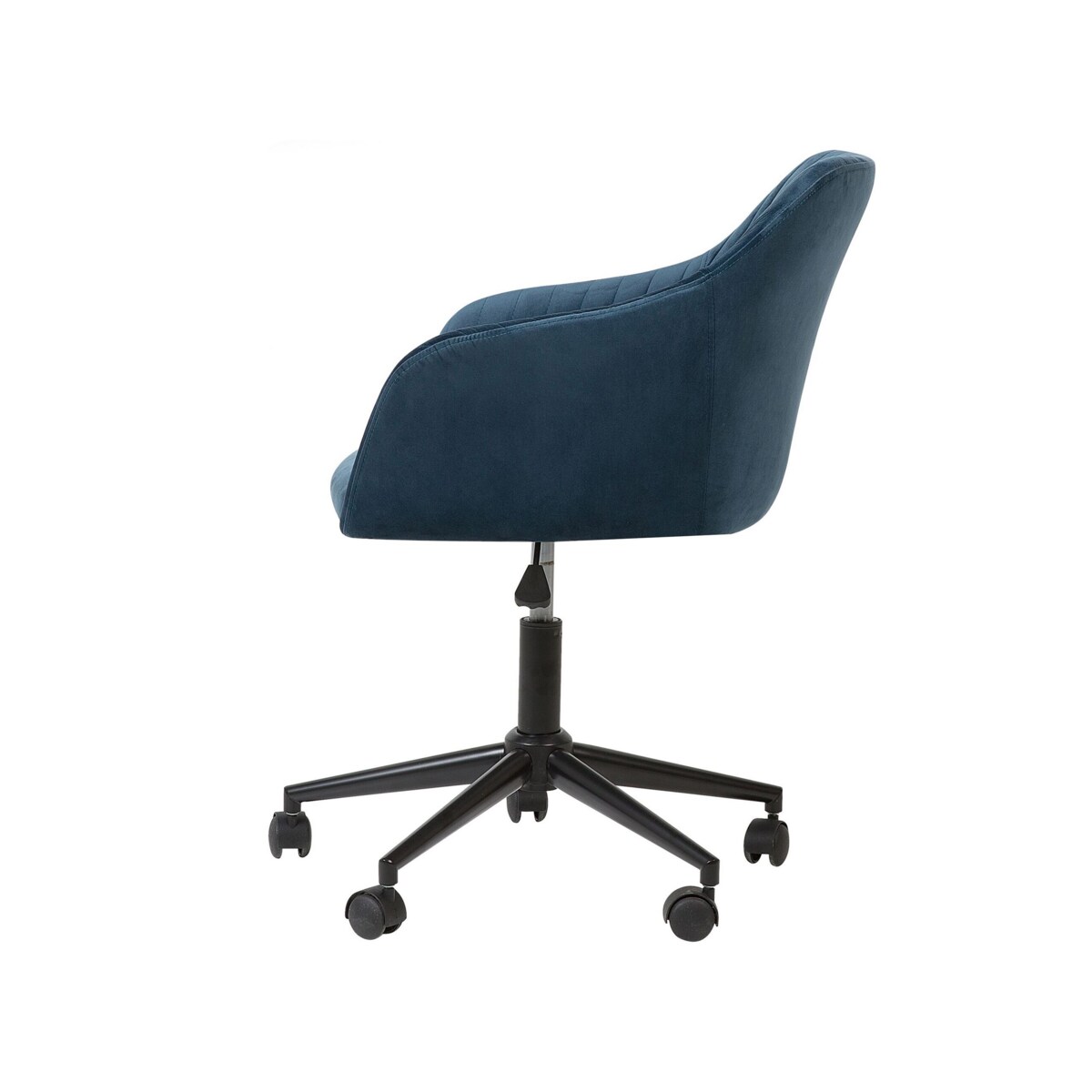 Krzesło biurowe regulowane welurowe niebieskie VENICE