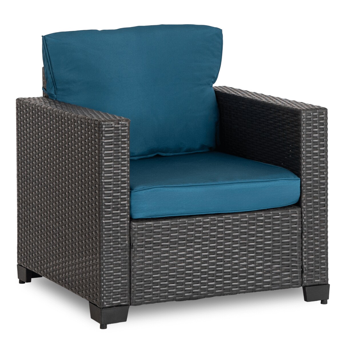 Zestaw Mebli Ogrodowych Technorattan Na Taras Ogród Niebieski Szary OLYMPIA