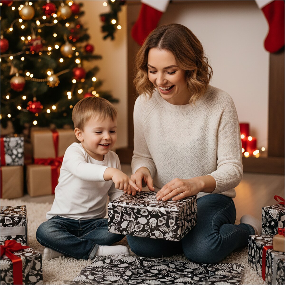 Papier do pakowania prezentów 25 METRÓW MEGAROLKA Świąteczny Do Paczek Ozdobny