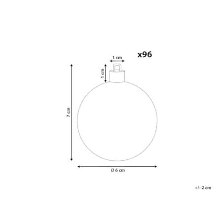 Zestaw 96 bombek PIELINEN Niebieski
