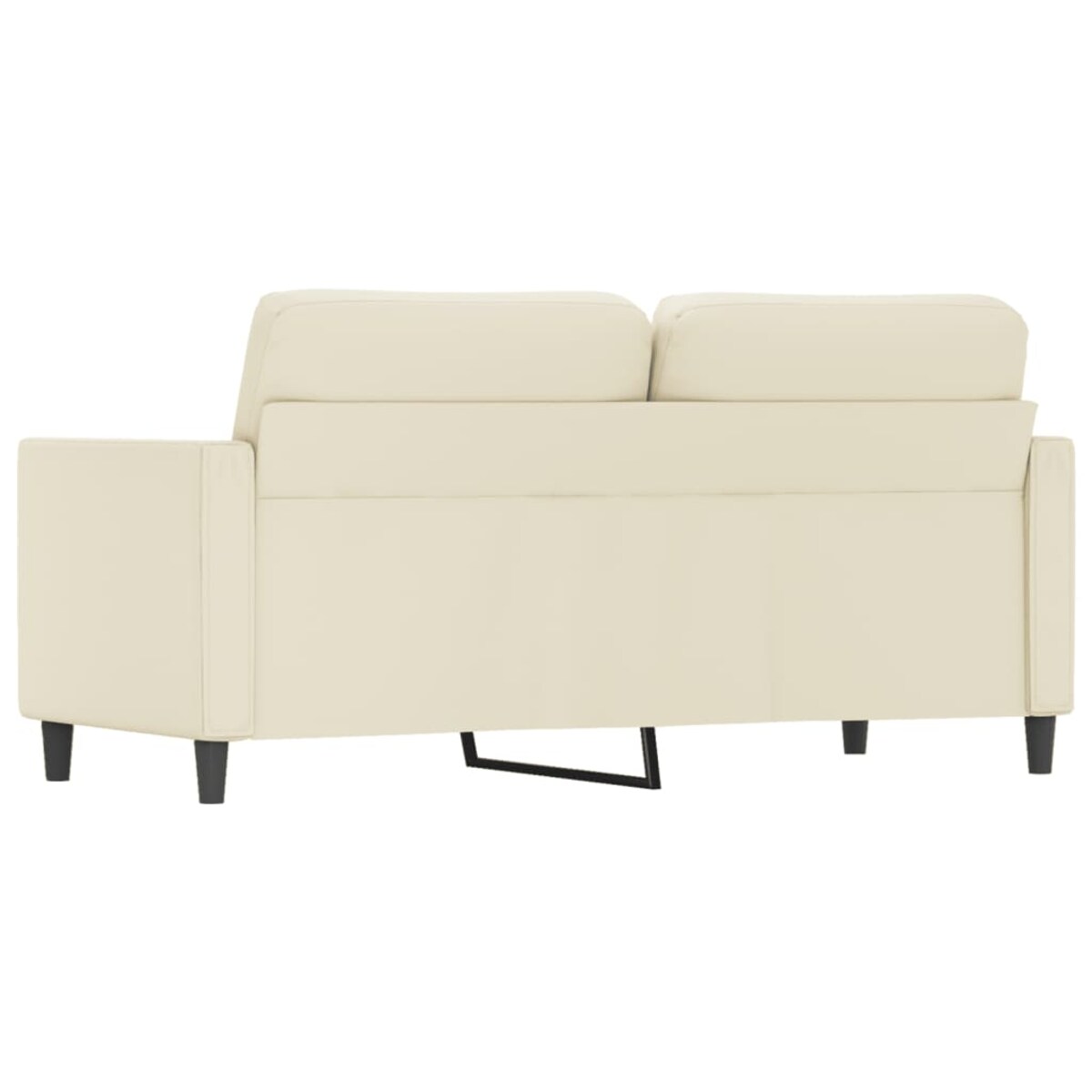 vidaXL 2-osobowa sofa, kremowy, 140 cm, sztuczna skóra