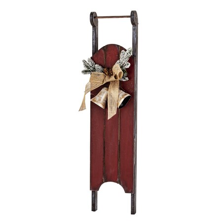 Dekoracja -sanki 80x20x13 cm SLEDGE czerwony