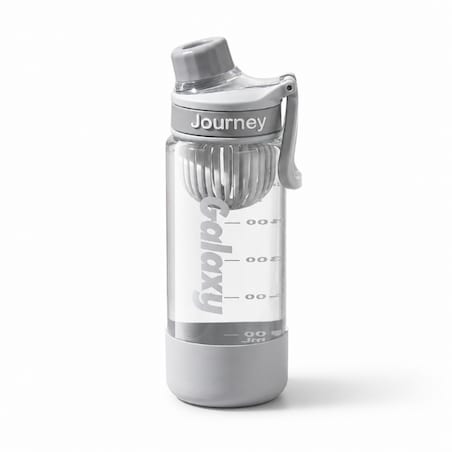 Butelka na wodę z uchwytem, sportowy bidon z miarką 800ML GALAXY szary BD71SZ