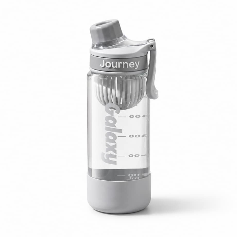 Butelka na wodę z uchwytem, sportowy bidon z miarką 800ML GALAXY szary BD71SZ