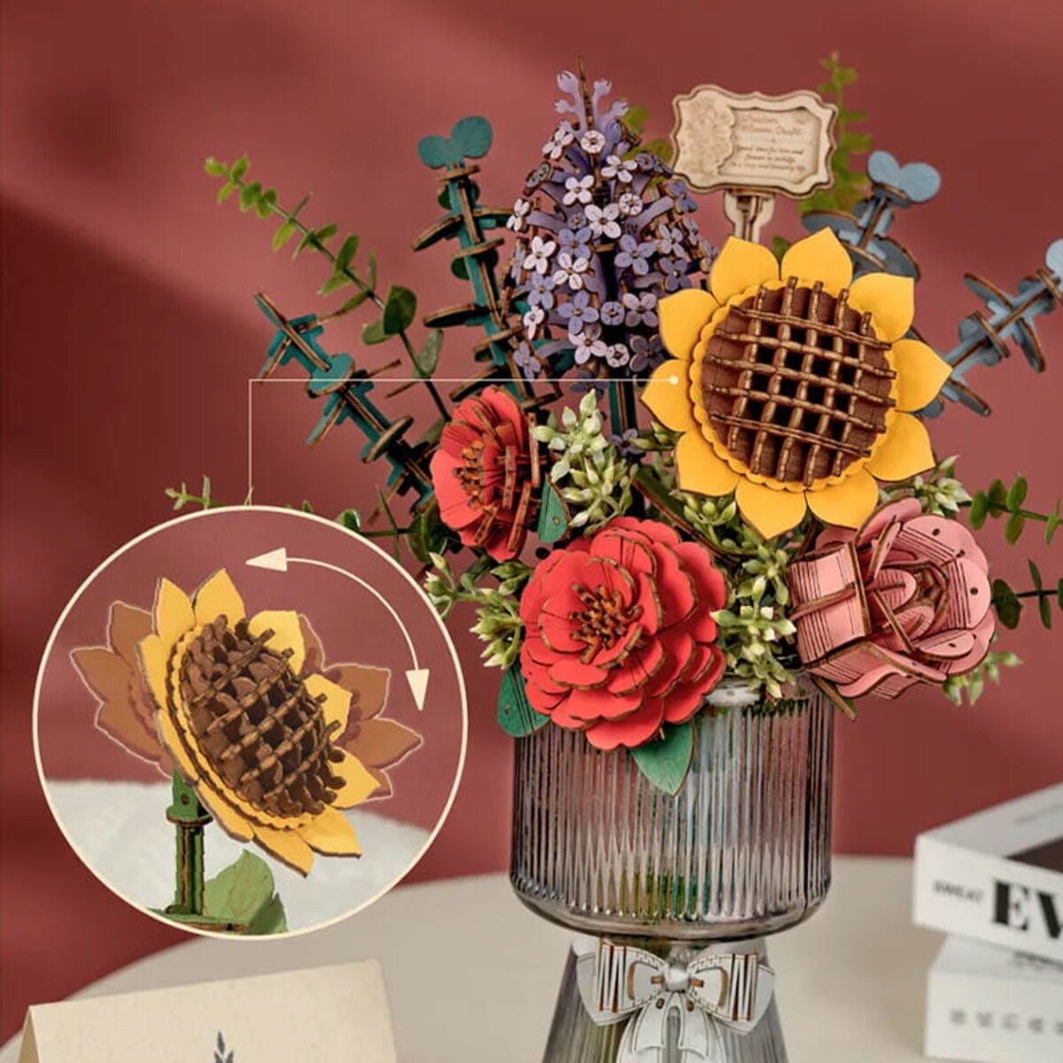 Wiosenny bukiet kwiatów - flower box DIY - kwiaty Robotime