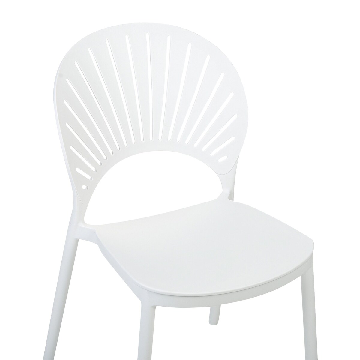 Zestaw 4 krzeseł do jadalni biały OSTIA