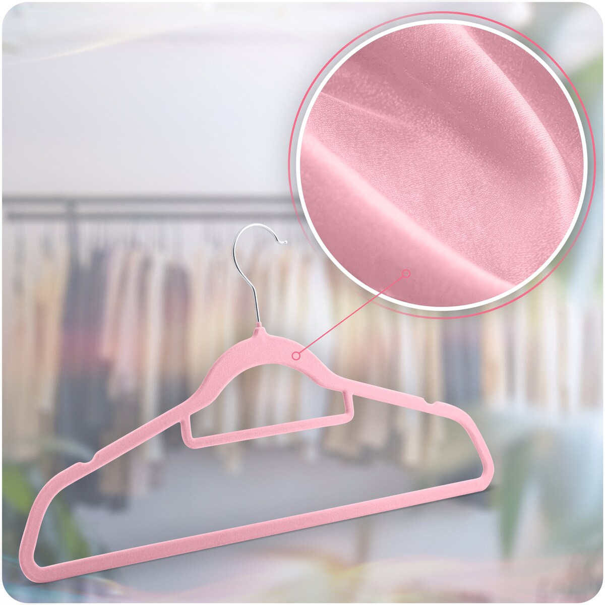 Wieszaki na ubrania welurowe do szafy zestaw 20szt. Massido