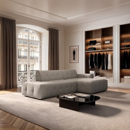 Sofa narożna prawa Tuil camelowa