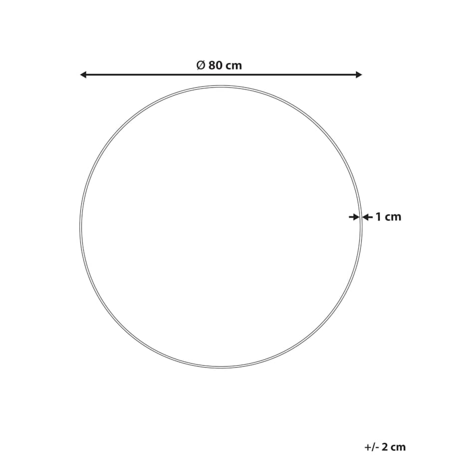 Lustro ścienne 80 x 80 cm srebrne ANNEMASSE