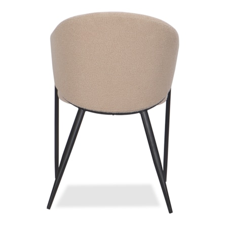 Krzesło tapicerowane do salonu boucle GLAMOUR ciemnobeżowe