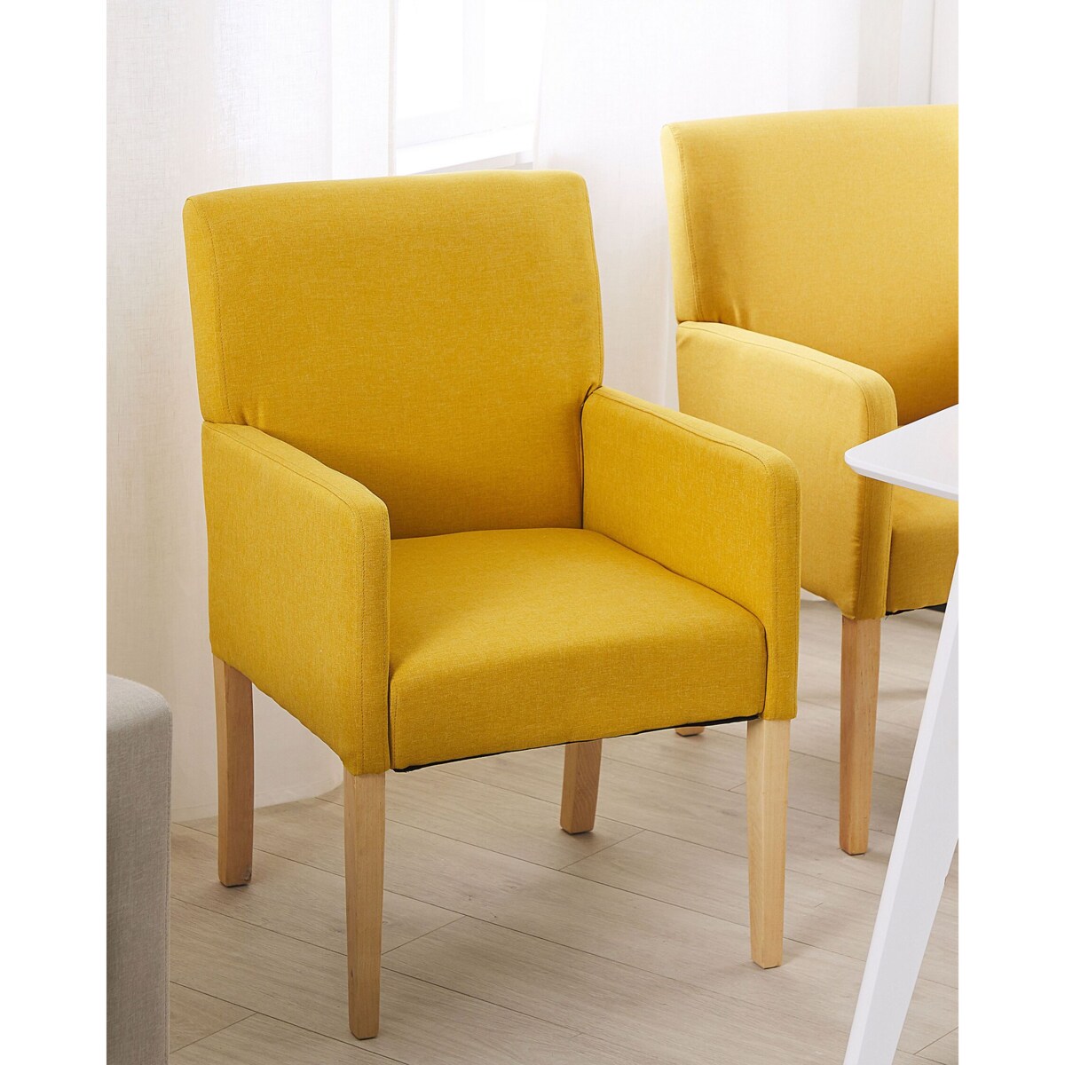 Krzesło do jadalni żółte ROCKEFELLER