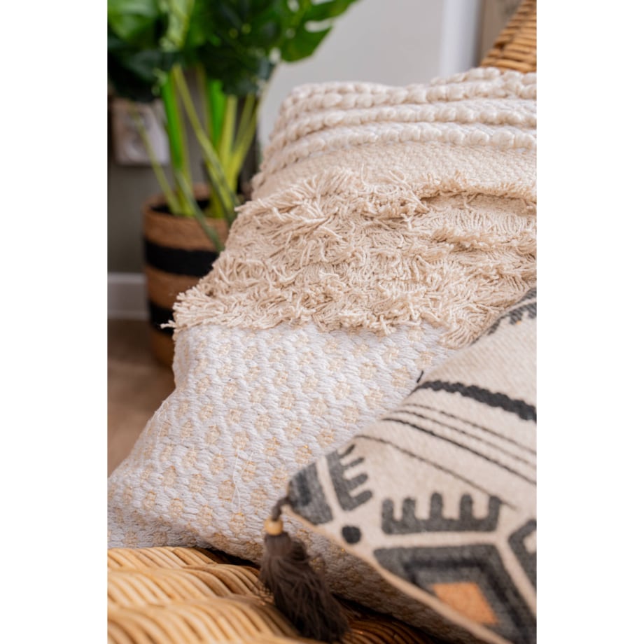 Ozdobna poduszka Cot Sand, bawełniana, boho, 40 x 40 cm