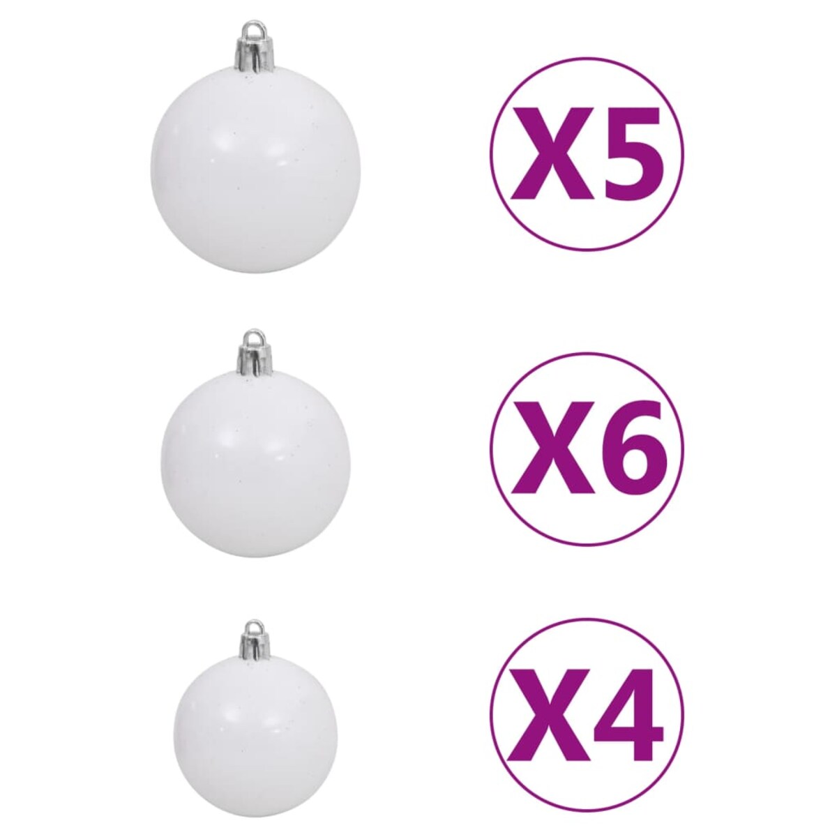 vidaXL Sztuczna choinka z lampkami i bombkami, złota, 120 cm, PET