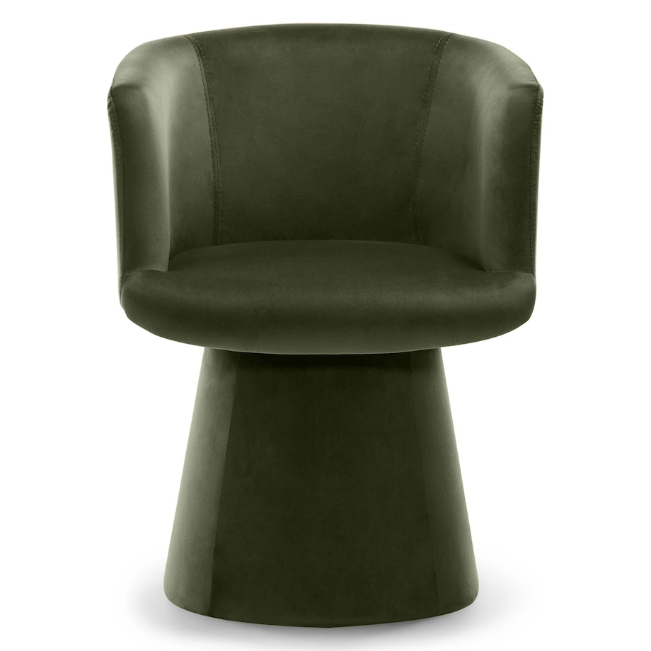 Krzesło obrotowe aksamitne oliwkowo-zielone Nalf