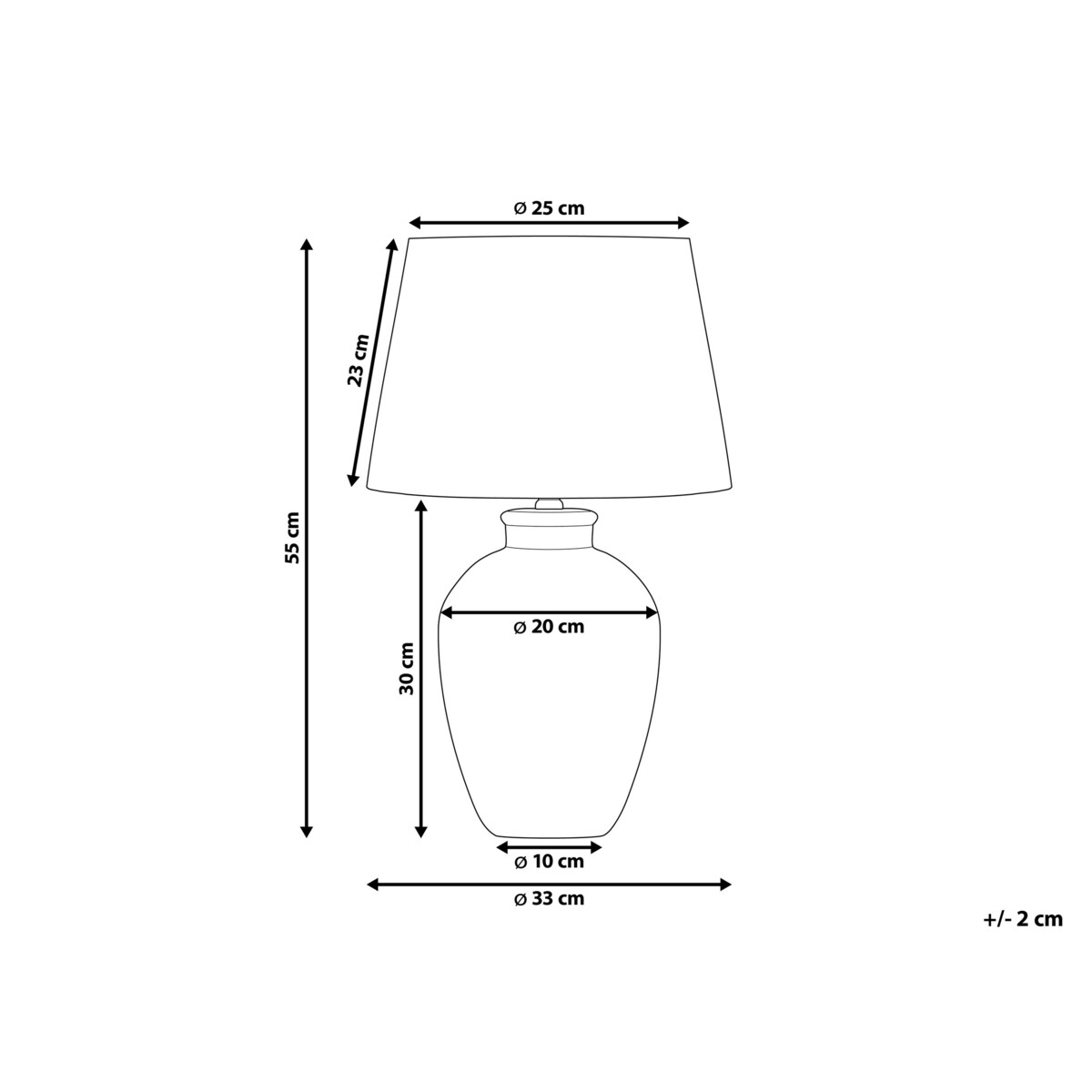 Lampa stołowa ceramiczna biała ARCOS