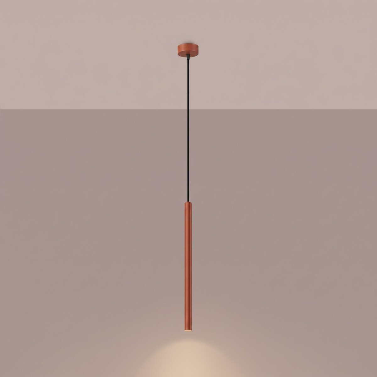 Lampa wisząca ARCHE 1 ochra czerwona