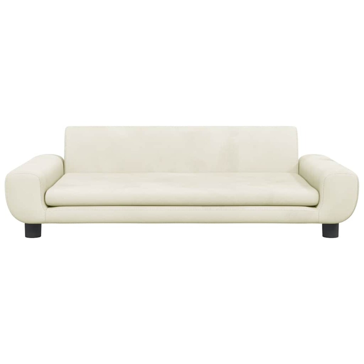 vidaXL Sofa dla dzieci, kremowe, 100x54x33 cm, aksamit