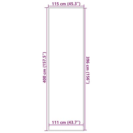 vidaXL Wycieraczka Paski Czarno-Szare 115x400 cm
