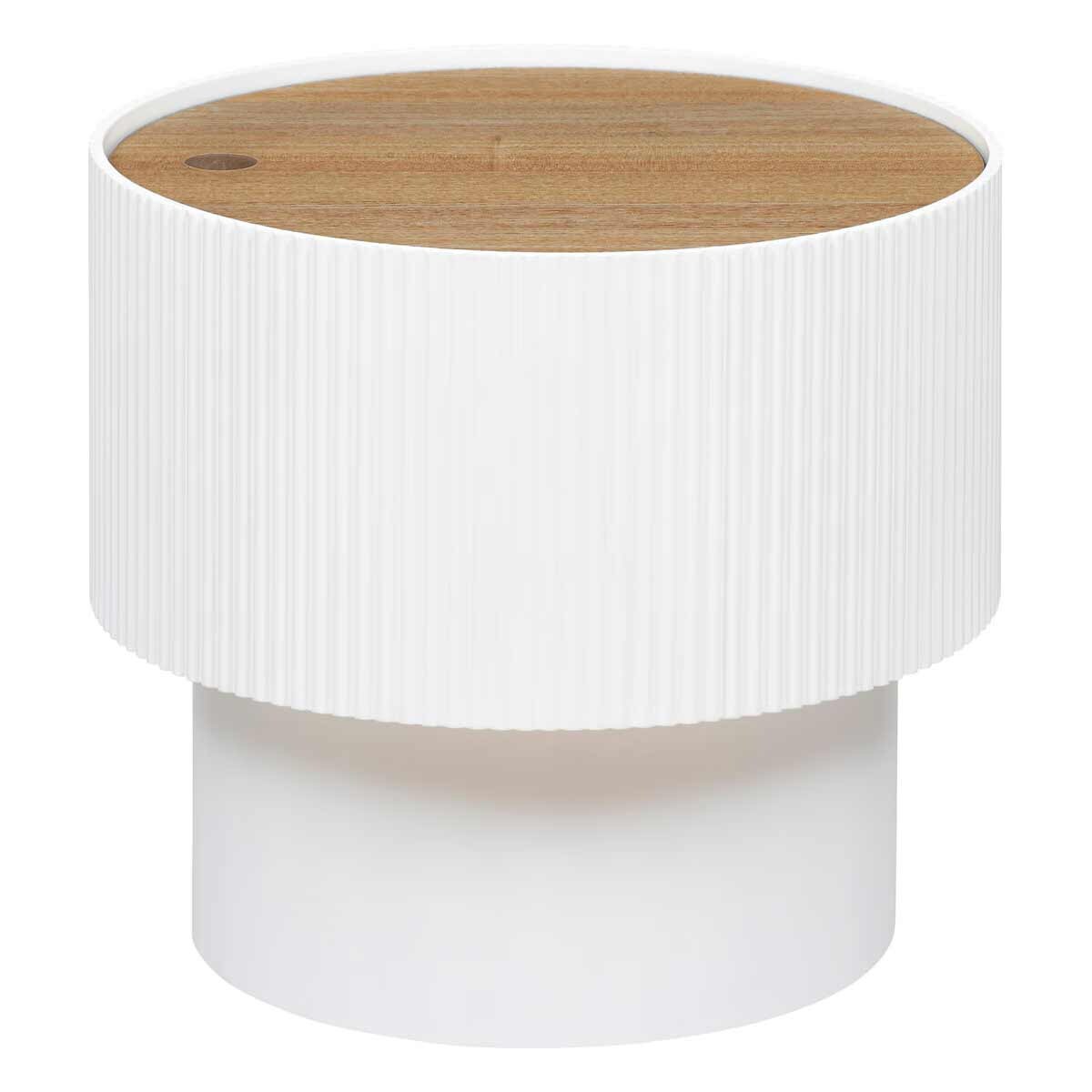 Stolik kawowy ze schowkiem ENOLA, okrągły, Ø 38,5 cm