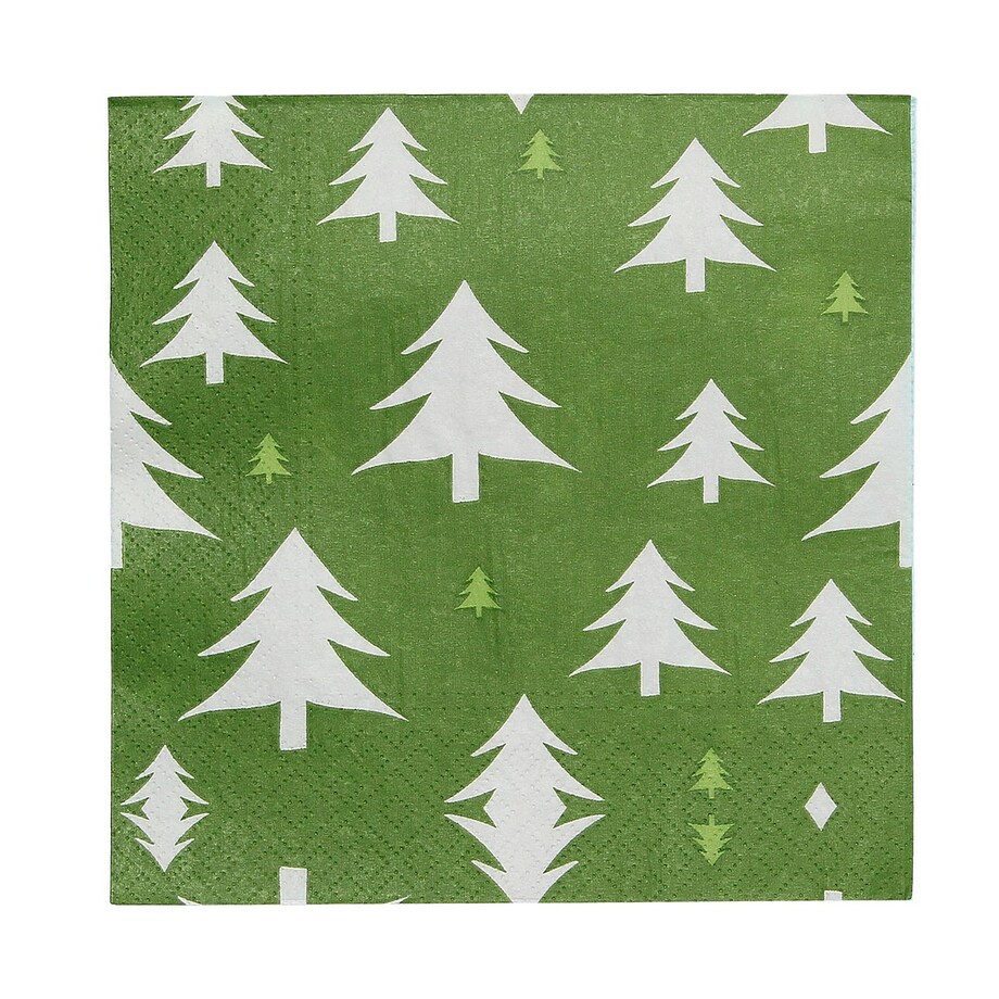 Serwetki świąteczne Green Trees I 20 szt. boże narodzenie, święta, świąteczne, zielony, 16x16x3 cm