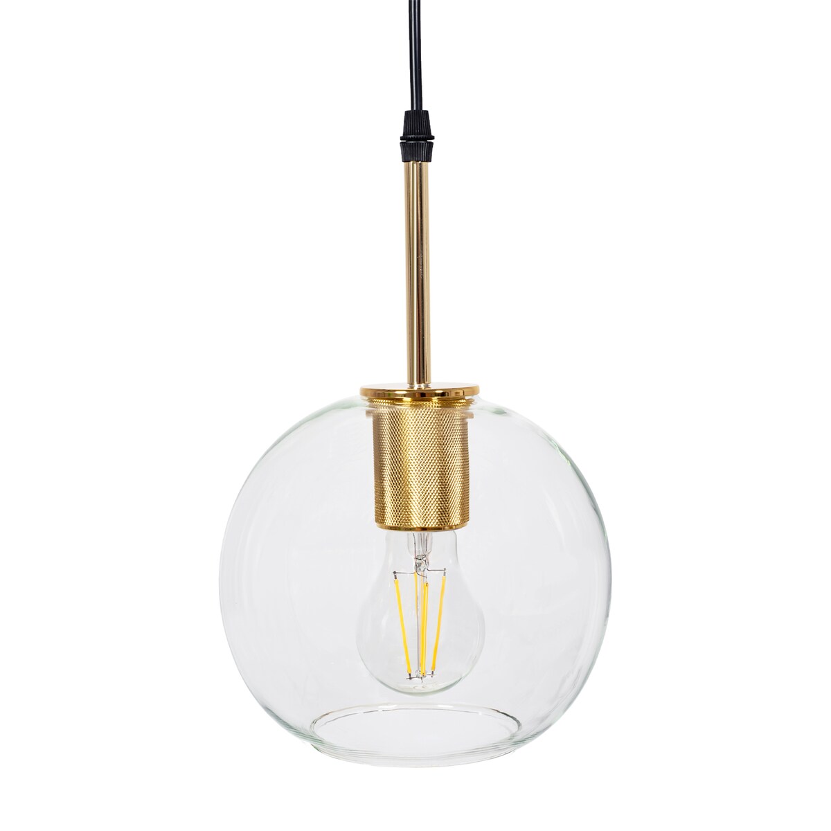 Lampa Wisząca Szklana Kula Złota Nowoczesna