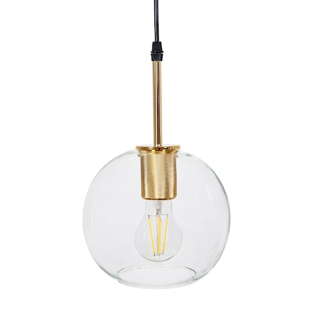 Lampa Wisząca Szklana Kula Złota Nowoczesna